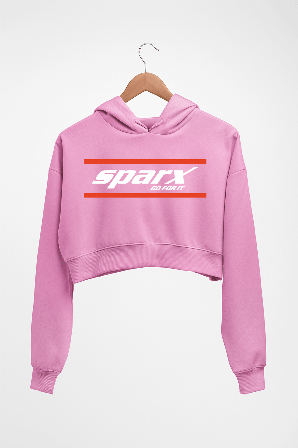 Sparx Crop HOODIE FOR WOMEN-Light Baby Pink-Ektarfa.online