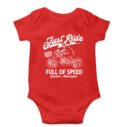 Motorcycle Kids Romper For Baby Boy/Girl-0-5 Months(18 Inches)-Red-Ektarfa.online