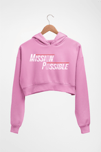 Load image into Gallery viewer, Mission Possible Crop HOODIE FOR WOMEN-Light Baby Pink-Ektarfa.online
