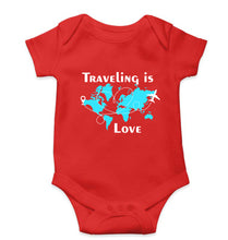 Load image into Gallery viewer, Traveling is Love Kids Romper For Baby Boy/Girl-0-5 Months(18 Inches)-RED-Ektarfa.online
