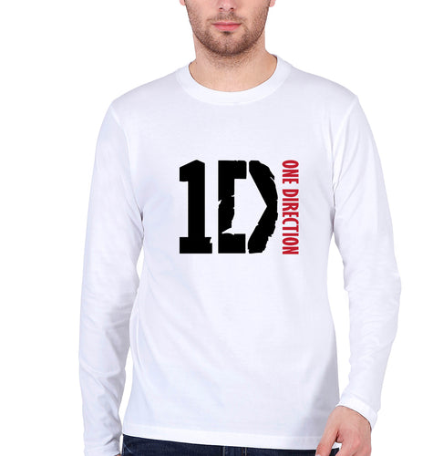 One Direction Full Sleeves T-Shirt for Men-White-Ektarfa.online