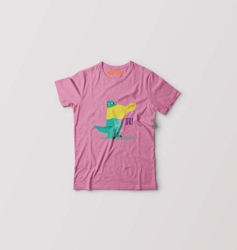 Crocodile Kids T-Shirt for Boy/Girl-Pink-Ektarfa.online