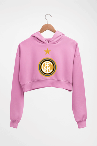 Inter Milan Crop HOODIE FOR WOMEN-Light Baby Pink-Ektarfa.online
