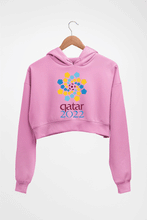 Load image into Gallery viewer, FIFA World Cup Qatar 2022 Crop HOODIE FOR WOMEN-Light Baby Pink-Ektarfa.online
