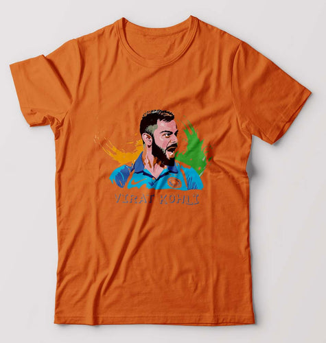 Virat Kohli T-Shirt for Men-Orange-Ektarfa.online