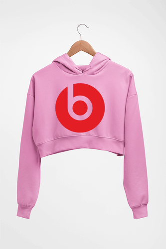 Beats Crop HOODIE FOR WOMEN-Light Baby Pink-Ektarfa.online