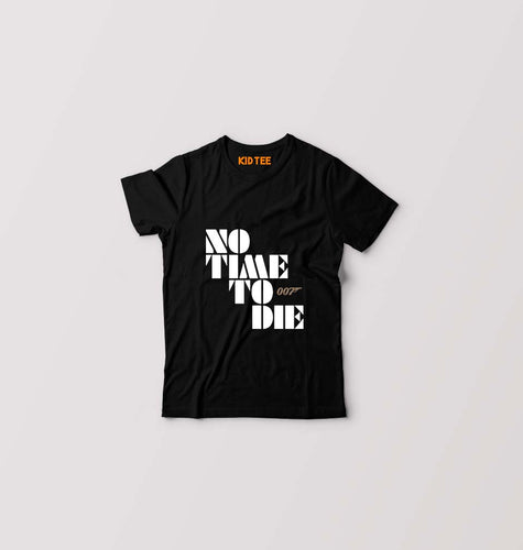 No Time To Die James Bond 007 Kids T-Shirt for Boy/Girl-Black-Ektarfa.online