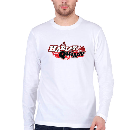 Harley Quinn Full Sleeves T-Shirt for Men-White-Ektarfa.online