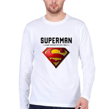 Load image into Gallery viewer, Superman Superhero Full Sleeves T-Shirt for Men-White-Ektarfa.online
