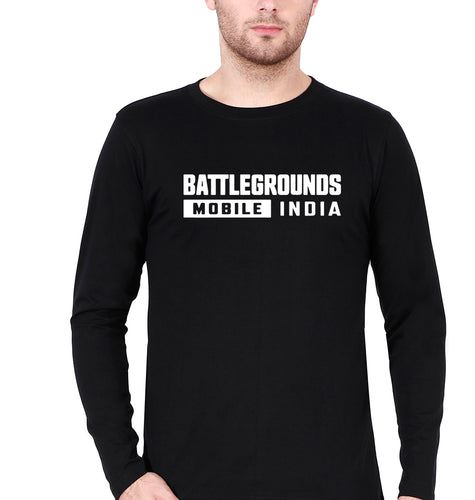 Battlegrounds Mobile India (BGMI) Full Sleeves T-Shirt for Men-Black-Ektarfa.online