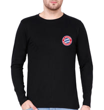 Load image into Gallery viewer, Bayern Munich Logo Full Sleeves T-Shirt for Men-Black-Ektarfa.online
