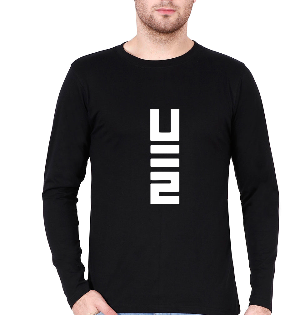 U2 Full Sleeves T-Shirt for Men-Black-Ektarfa.online