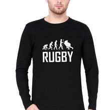 Load image into Gallery viewer, Rugby Evolution Full Sleeves T-Shirt for Men-Black-Ektarfa.online
