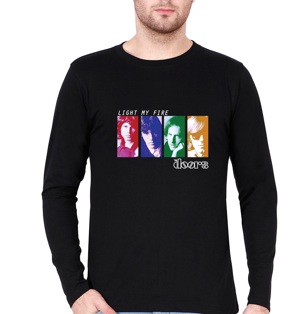 The Doors Full Sleeves T-Shirt for Men-Black-Ektarfa.online