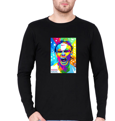 Rafael Nadal (RAFA) Full Sleeves T-Shirt for Men-Black-Ektarfa.online