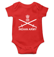 Load image into Gallery viewer, Indian Army Kids Romper For Baby Boy/Girl-0-5 Months(18 Inches)-RED-Ektarfa.online
