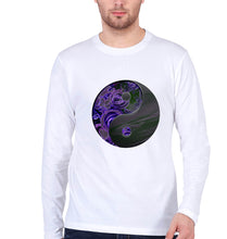Load image into Gallery viewer, Yin Yang Full Sleeves T-Shirt for Men-White-Ektarfa.online
