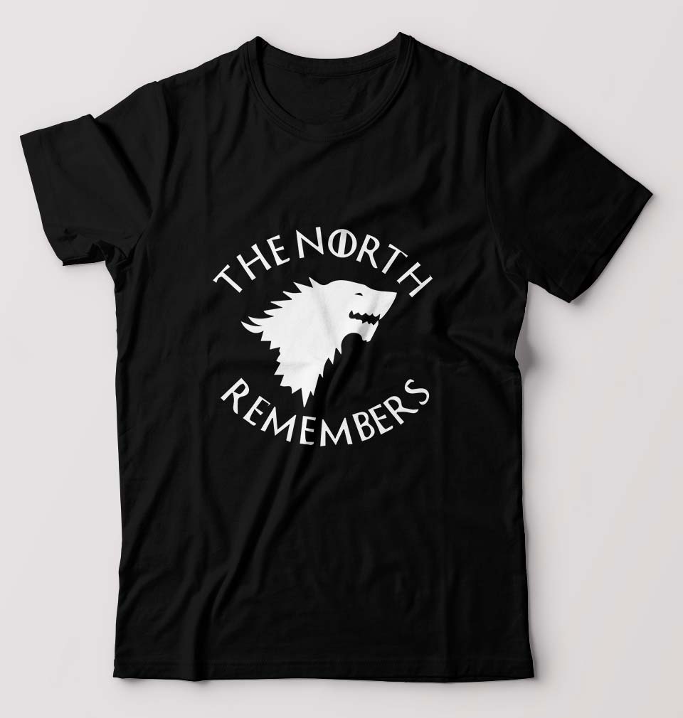 GOT Game Of Thrones North Remembers T-Shirt for Men-S(38 Inches)-Black-Ektarfa.online