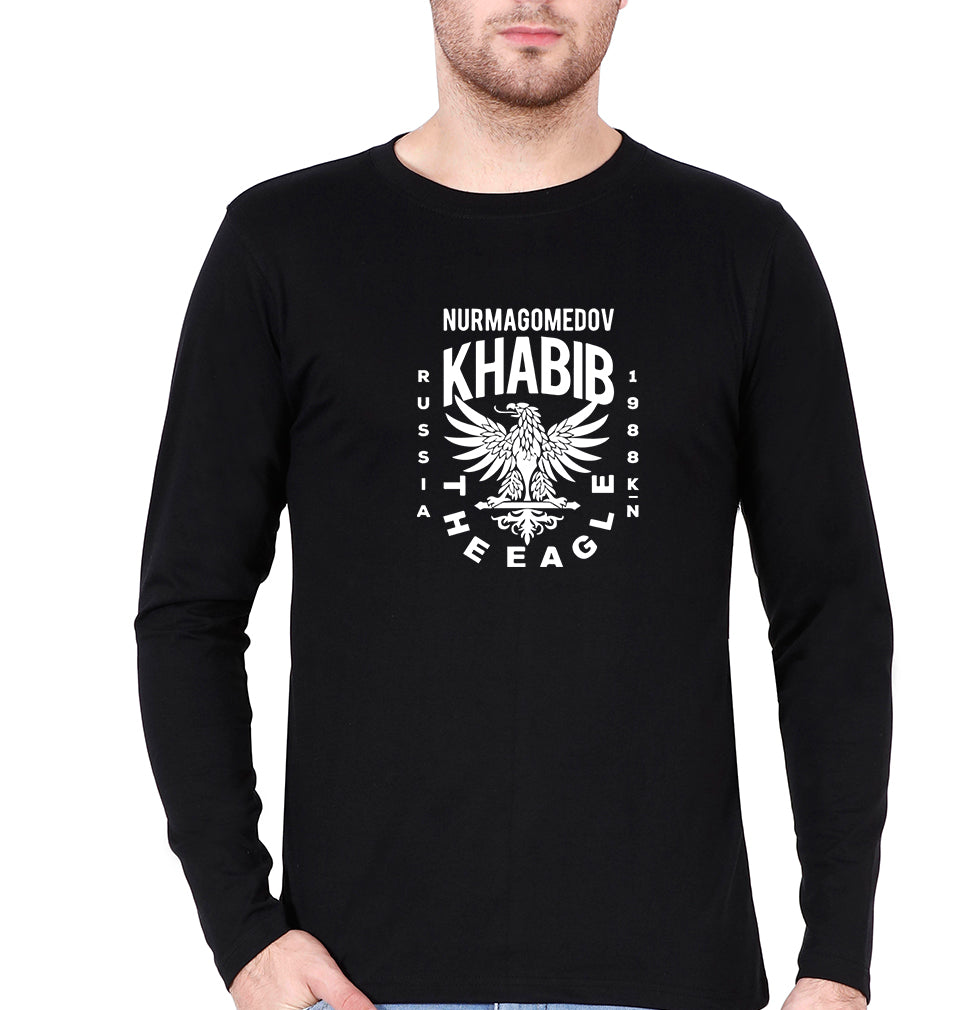 Khabib The Eagle Nurmagomedov Full Sleeves T-Shirt for Men-Black-Ektarfa.online
