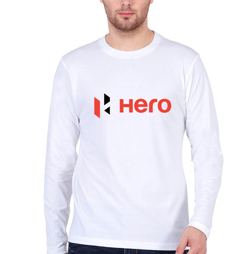 Hero MotoCorp Full Sleeves T-Shirt for Men-White-Ektarfa.online