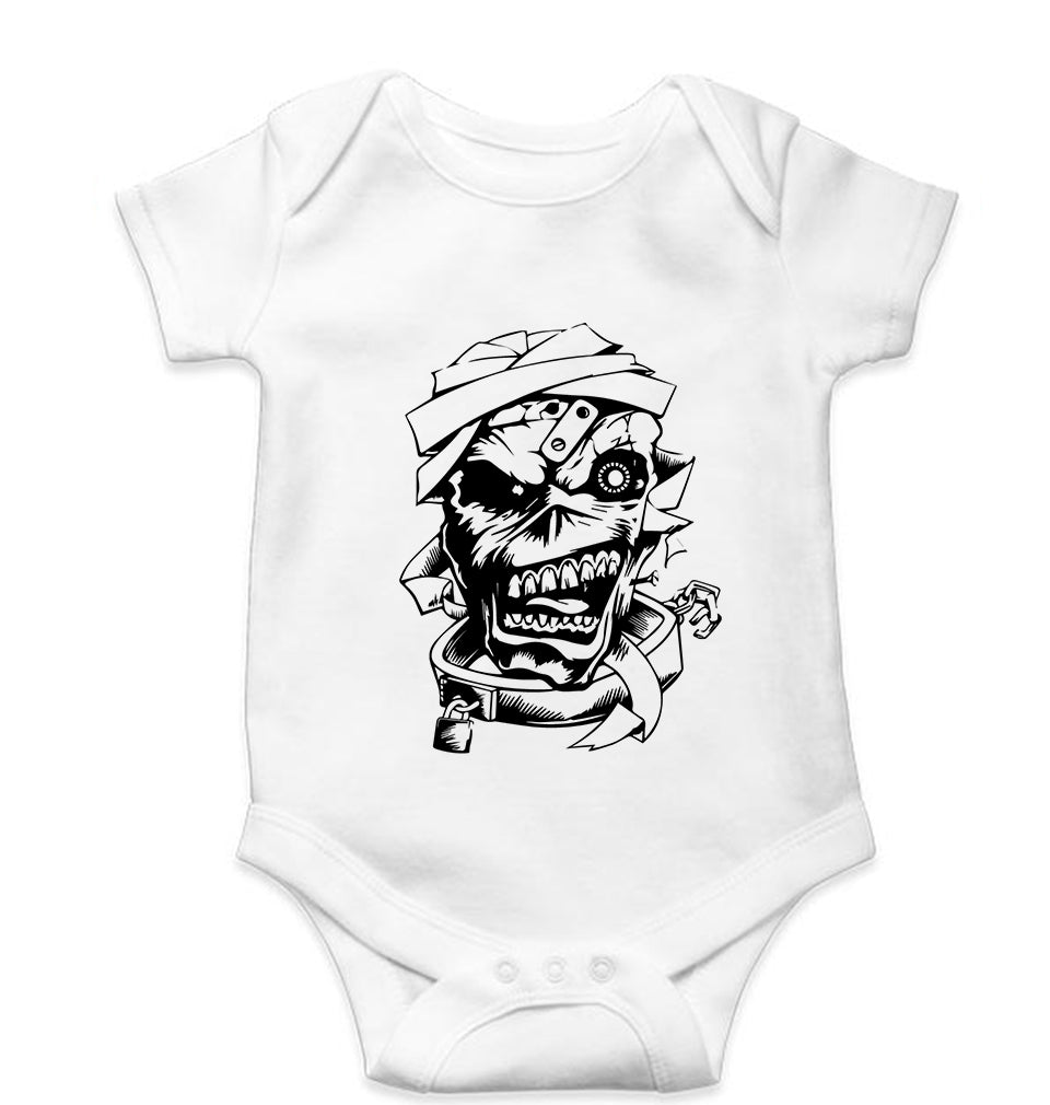 Iron Maiden Kids Romper For Baby Boy/Girl-0-5 Months(18 Inches)-White-Ektarfa.online