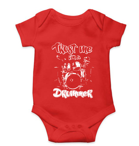 Drummer Kids Romper For Baby Boy/Girl-0-5 Months(18 Inches)-Red-Ektarfa.online