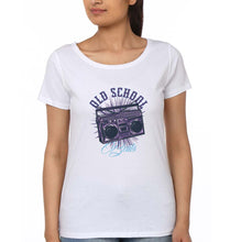 Load image into Gallery viewer, Old School T-Shirt for Women-XS(32 Inches)-White-Ektarfa.online
