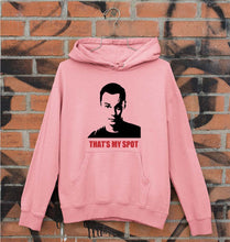 Load image into Gallery viewer, Sheldon Cooper That&#39;s My Spot Unisex Hoodie for Men/Women-S(40 Inches)-Light Baby Pink-Ektarfa.online
