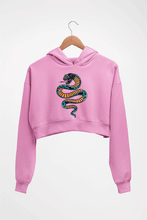 Load image into Gallery viewer, Snake Crop HOODIE FOR WOMEN-Light Baby Pink-Ektarfa.online
