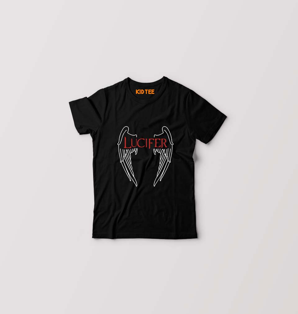 Lucifer Kids T-Shirt for Boy/Girl-Black-Ektarfa.online
