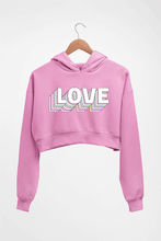Load image into Gallery viewer, Love Crop HOODIE FOR WOMEN-Light Baby Pink-Ektarfa.online
