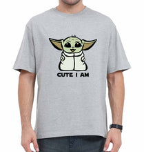 Load image into Gallery viewer, Yoda Star Wars Oversized T-Shirt for Men-Grey-Ektarfa.online
