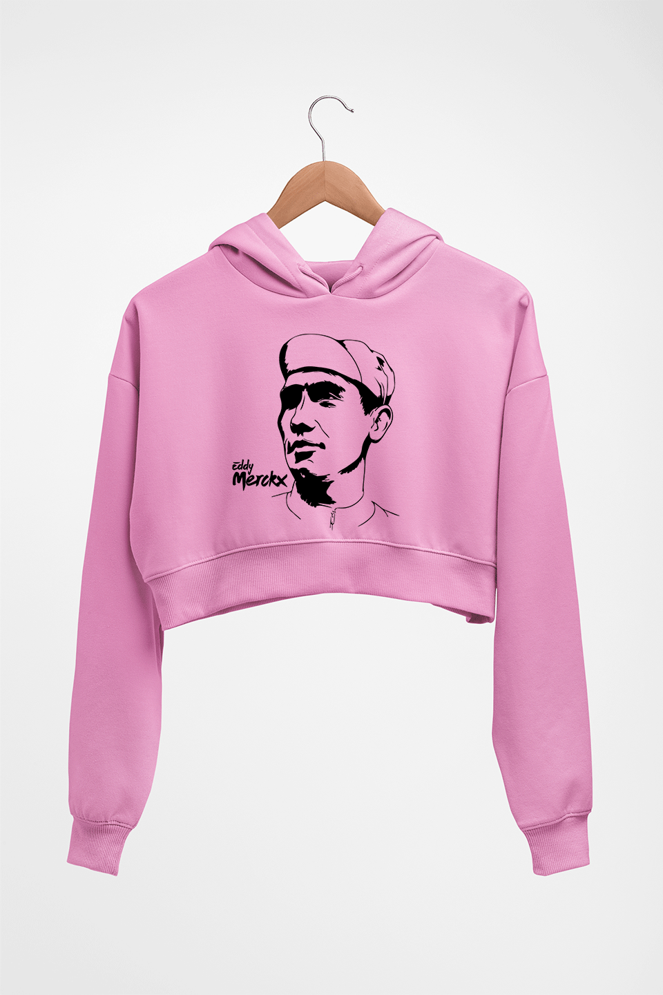 Eddy Merckx Crop HOODIE FOR WOMEN-Light Baby Pink-Ektarfa.online