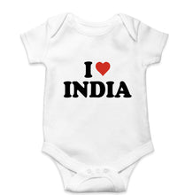 Load image into Gallery viewer, I Love India Kids Romper For Baby Boy/Girl-0-5 Months(18 Inches)-White-Ektarfa.online
