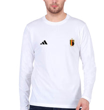 Load image into Gallery viewer, Belgium Football Full Sleeves T-Shirt for Men-White-Ektarfa.online
