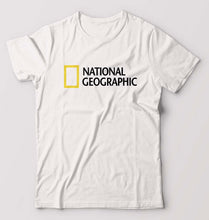 Load image into Gallery viewer, National geographic T-Shirt for Men-S(38 Inches)-White-Ektarfa.online
