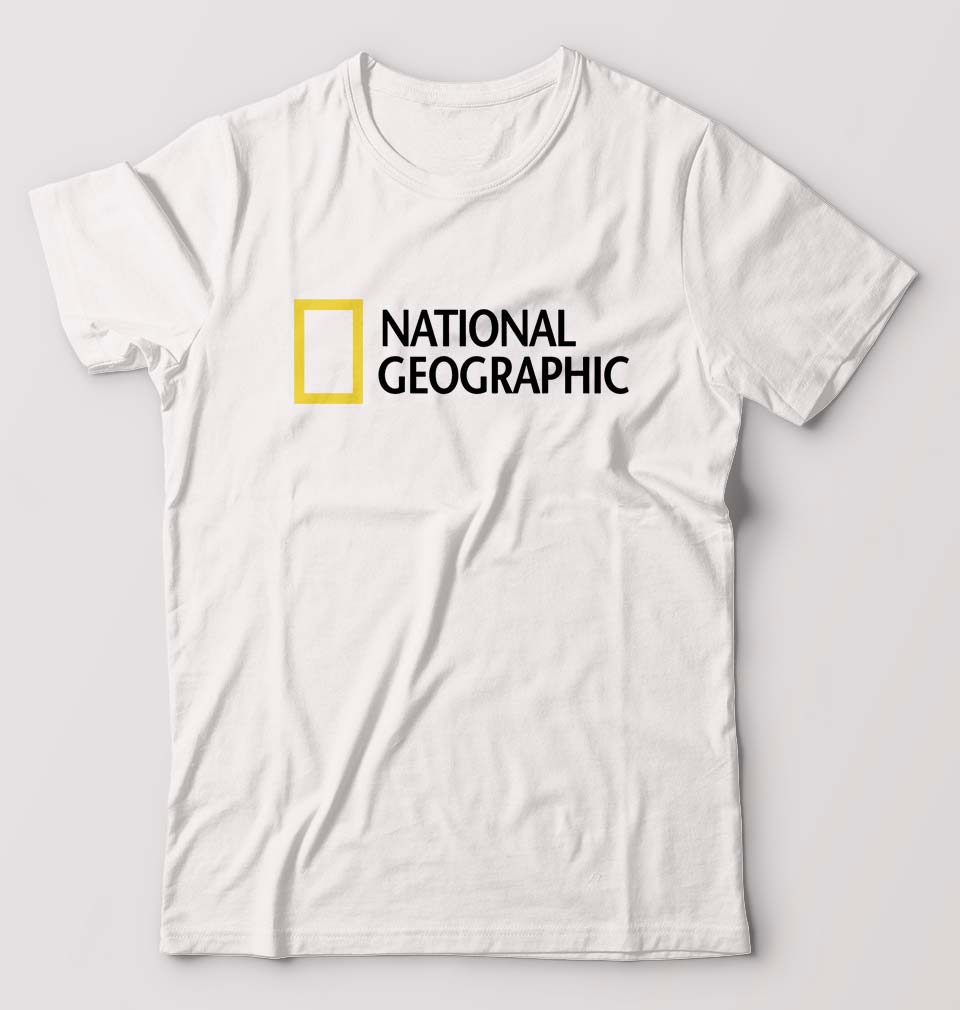 National geographic T-Shirt for Men-S(38 Inches)-White-Ektarfa.online