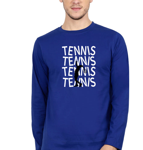 Tennis Full Sleeves T-Shirt for Men-Royal Blue-Ektarfa.online