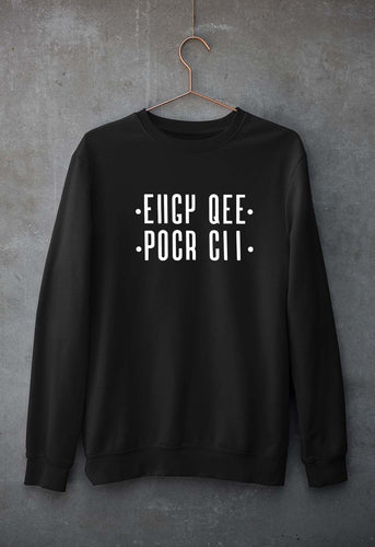 EIIGY QEE POCR CII (Fuck Off) Unisex Sweatshirt for Men/Women-Black-Ektarfa.online