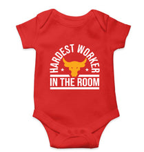Load image into Gallery viewer, Hardest Worker In the Room Gym Kids Romper For Baby Boy/Girl-Red-Ektarfa.online
