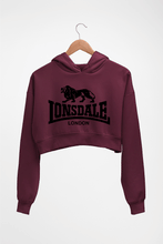 Load image into Gallery viewer, Lonsdale Crop HOODIE FOR WOMEN-Maroon-Ektarfa.online
