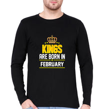 Load image into Gallery viewer, Kings Are Born In February Full Sleeves T-Shirt for Men-Black-Ektarfa.online
