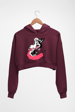 Load image into Gallery viewer, Funny Wolf Crop HOODIE FOR WOMEN
