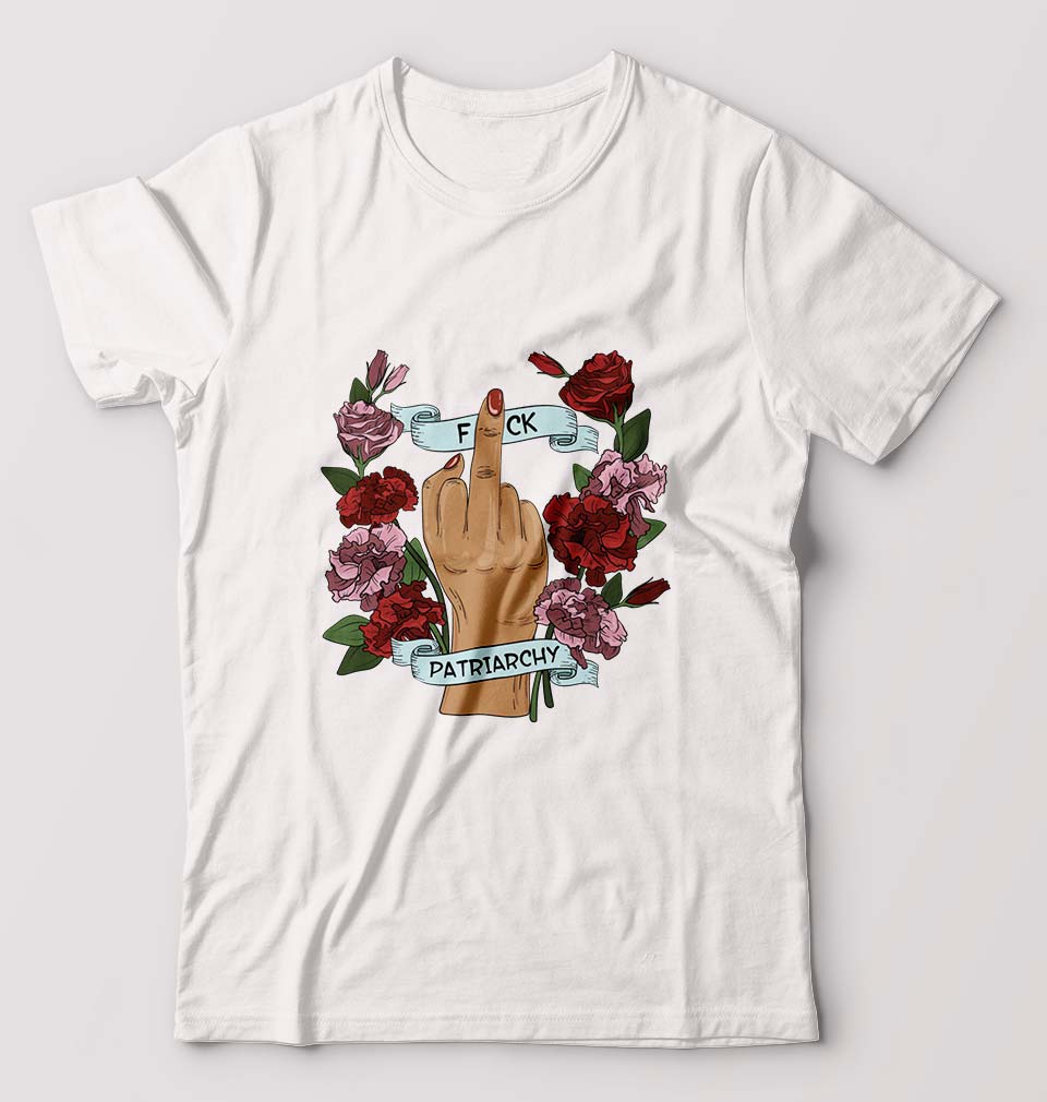 Fuck Patriarchy T-Shirt for Men-White-Ektarfa.online