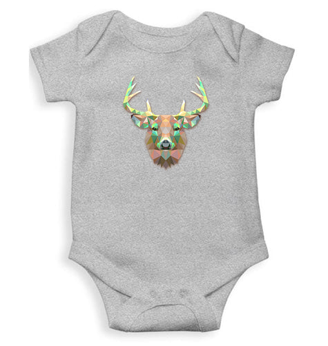 TRIANGLE_DEER Kids Romper For Baby Boy/Girl-0-5 Months(18 Inches)-Grey-Ektarfa.online