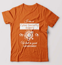 Load image into Gallery viewer, Cyber Security T-Shirt for Men-Orange-Ektarfa.online
