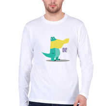 Load image into Gallery viewer, Crocodile Full Sleeves T-Shirt for Men-White-Ektarfa.online
