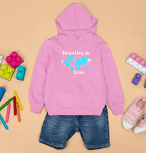 Load image into Gallery viewer, Traveling is Love Kids Hoodie for Boy/Girl-Light Baby Pink-Ektarfa.online

