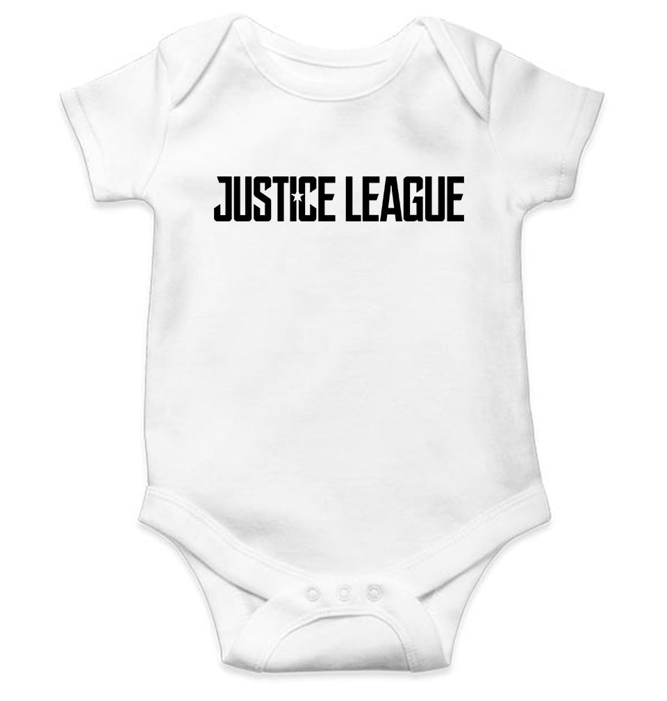 Justice League Kids Romper For Baby Boy/Girl-0-5 Months(18 Inches)-White-Ektarfa.online