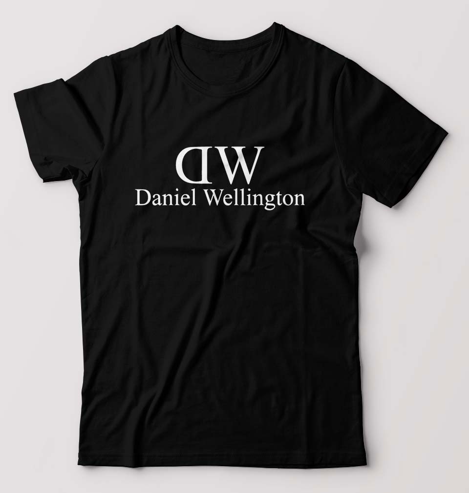 Danial Wellington T-Shirt for Men-S(38 Inches)-Black-Ektarfa.online